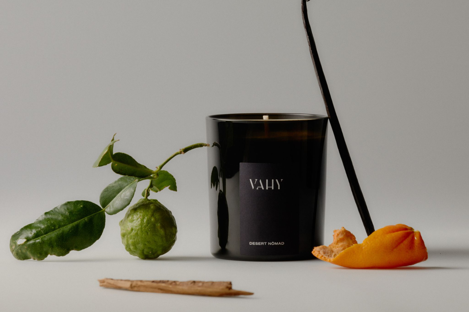 Scented candle with orange oil and bergamot